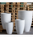 Vessara | White Mist – 68cm Extra Large Tall Concrete Vase Planter – 61L Indoor & Outdoor Decorative Plant Pot