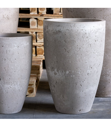 Vessara | Truffle – 100cm XXL Tall Concrete Planter – 172L Round Plant Pot