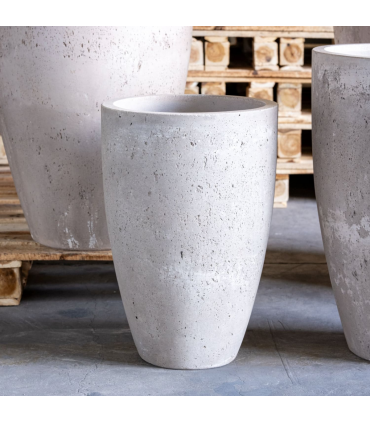 Vessara | Truffle – 100cm XXL Tall Concrete Planter – 172L Round Plant Pot