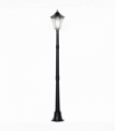 1.9M Garden Lamp Post Light, IP44 Outdoor LED Solar Powered Black