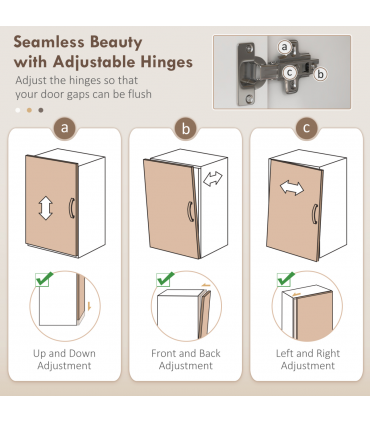 172cm Wooden Storage Cabinet Cupboard With 2 Doors 4 Shelves White