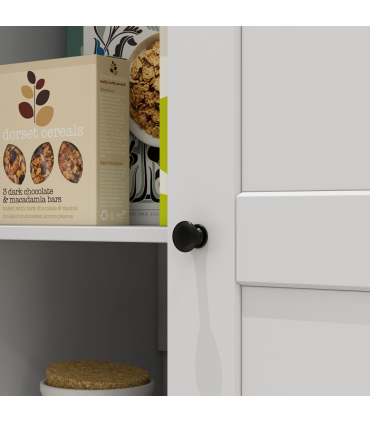 172cm Wooden Storage Cabinet Cupboard With 2 Doors 4 Shelves White