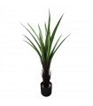 Artificial Yukka Plant Green 90cm UV Resistant Indoor Outdoor Wired Leaves Shape