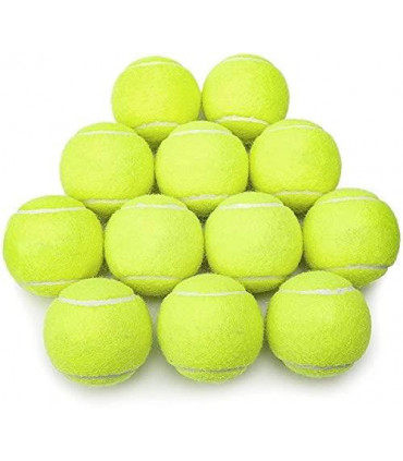 Aspect Practice Tennis Balls, Pressureless Training Exercise Tennis Balls with bag, Soft Rubber Tennis Balls for Beginners, Pack of 12
