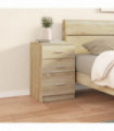 Bed Cabinet Sonoma Oak 40x40x63 cm Engineered Wood
