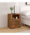 Bedside Cabinet Smoked Oak 50x36x60 cm Engineered Wood