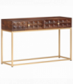vidaXL Console Table 122x36x75 cm Solid Mango Wood