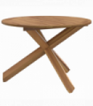 vidaXL Garden Table Ø109x74 cm Solid Wood Teak