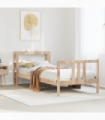 vidaXL Bed Frame with Headboard without Mattress 90x190 cm Single