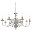 Chandelier Silver 8 x E14 Bulbs