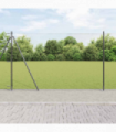 vidaXL Fencing Set Set of 2 Grey Metal 25 x 1.5 m Durable