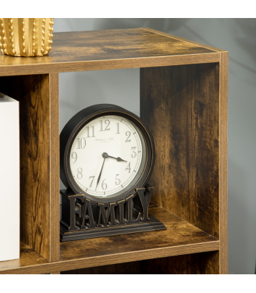 Storage Shelf Rustic Brown 3-tier 60W x 30D x 93Hcm Particleboard Shelf