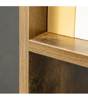 Storage Shelf Rustic Brown 3-tier 60W x 30D x 93Hcm Particleboard Shelf