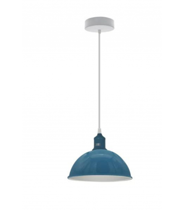 Ceiling Pendant Light Cyan Blue 21cm W x 10cm H Modern Industrial E27 Base