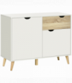 Modern Sideboard Storage Cabinet, Accent Cupboard with Drawer for Living Room