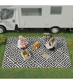 Outsunny 182x274cm Reversible Outdoor Rug Portable Plastic Straw RV Camping Mat