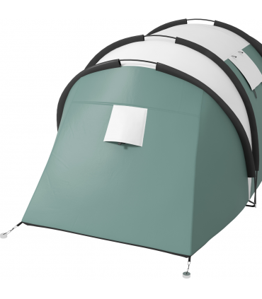 Outsunny 2 Bedroom Camping Tent with Living Area, 3000mm Waterproof, Green