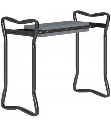Outsunny 2 In1 Folding Garden Kneeler Foam Chair Pad Support Bench, Grey