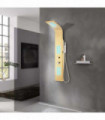 vidaXL Shower Panel System Stainless Steel 201 Gold Curved