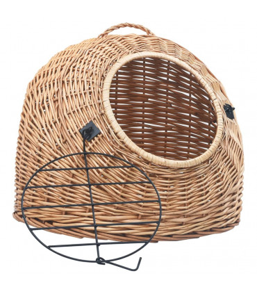 vidaXL Cat Transporter 60x45x45 cm Natural Willow