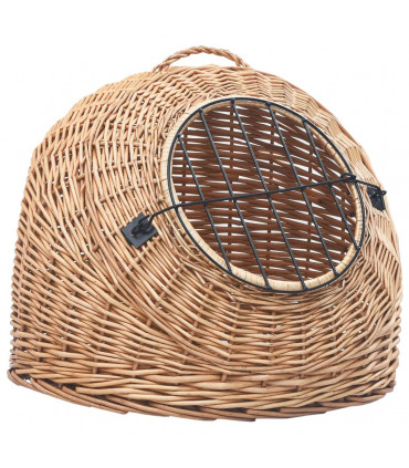 vidaXL Cat Transporter 60x45x45 cm Natural Willow