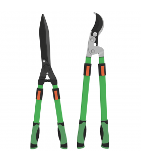 Outsunny 2 Pcs Garden Shears Set with Telescopic Extendable Handles