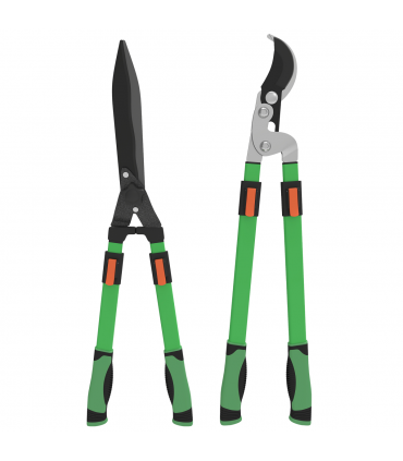 Outsunny 2 Pcs Garden Shears Set with Telescopic Extendable Handles