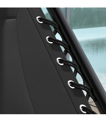 Outsunny 2 Pcs Zero Gravity Lounger Chair, Folding Reclining Chair, Black