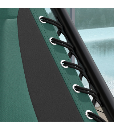 Outsunny 2 Pcs Zero Gravity Lounger Chair, Folding Reclining Chair, Green