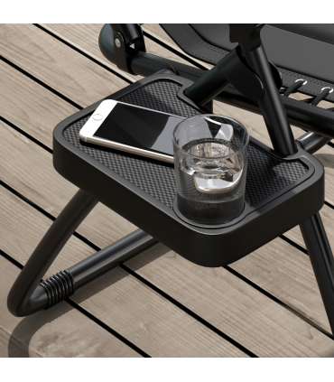 Outsunny 2 Pcs Zero Gravity Lounger Folding Recliner Chair w/ Cup Holder