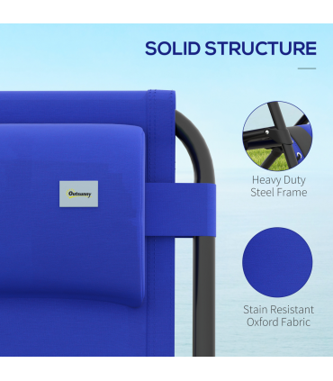 Outsunny 2 Pcs Zero Gravity Lounger Folding Recliner Chair w/ Cup Holder