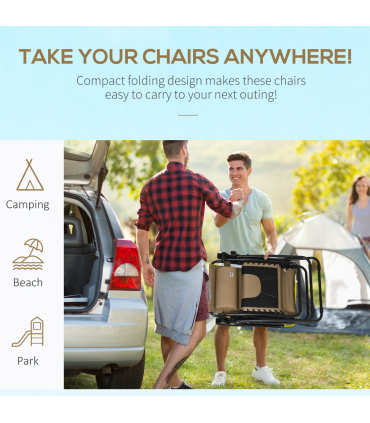Outsunny 2 Pcs Zero Gravity Lounger Folding Recliner Chair w/ Cup Holder