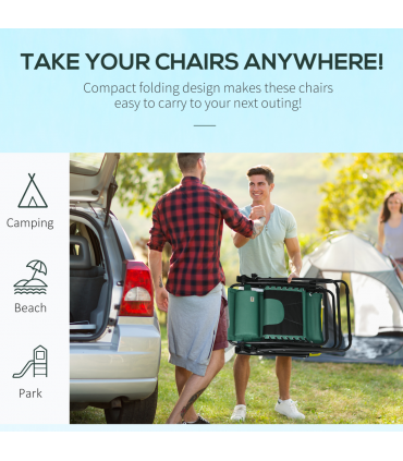 Outsunny 2 Pcs Zero Gravity Lounger Folding Recliner Chair w/ Cup Holder