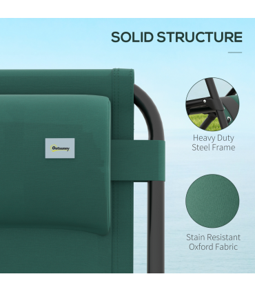 Outsunny 2 Pcs Zero Gravity Lounger Folding Recliner Chair w/ Cup Holder