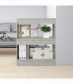 vidaXL Book Cabinet/Room Divider Concrete Grey 60x30x72 cm