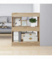 vidaXL Book Cabinet/Room Divider Sonoma Oak 60x30x72 cm