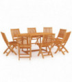 vidaXL 9 Piece Garden Dining Set Solid Teak Wood