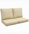 Outsunny 2 Seater Outdoor Seat Cushion with Back, for Garden, Beige