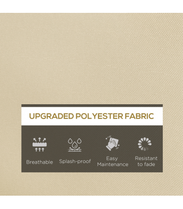 Outsunny 2 Seater Outdoor Seat Cushion with Back, for Garden, Beige