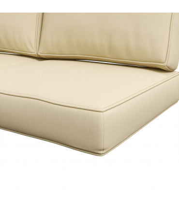 Outsunny 2 Seater Outdoor Seat Cushion with Back, for Garden, Beige