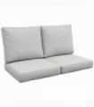 Outsunny 2 Seater Outdoor Seat Cushion with Back, for Garden, Light Grey