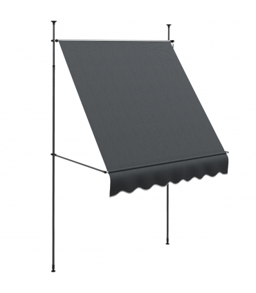 Outsunny 2 x 1.2m Freestanding Retractable Awning, Non-Screw Garden Awning