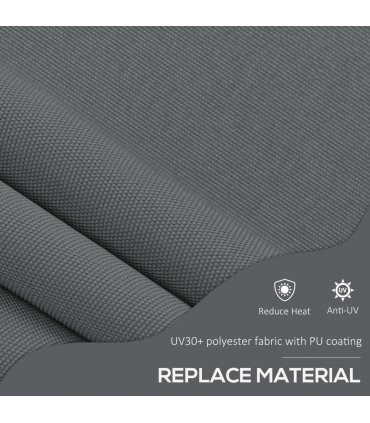 Outsunny 2 x 1.2m Freestanding Retractable Awning, Non-Screw Garden Awning