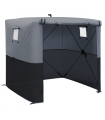 Outsunny 2 x 2m Pop Up Gazebo with Sides Easy up Party Tent with Carry Bag Black