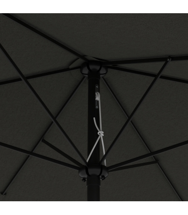 Outsunny 2 x 3(m) Garden Parasol Rectangular Market Umbrella w/ Crank Dark Grey