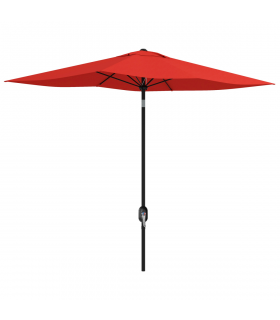 Outsunny 2 x 3(m) Garden Parasol Rectangular Market Umbrella w/ Wine Red