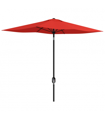 Outsunny 2 x 3(m) Garden Parasol Rectangular Market Umbrella w/ Wine Red