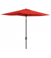 Outsunny 2 x 3(m) Garden Parasol Rectangular Market Umbrella w/ Wine Red