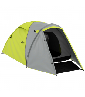 Outsunny 2-3 Man Camping Tent with Living Area, 2000mm Waterproof, Yellow