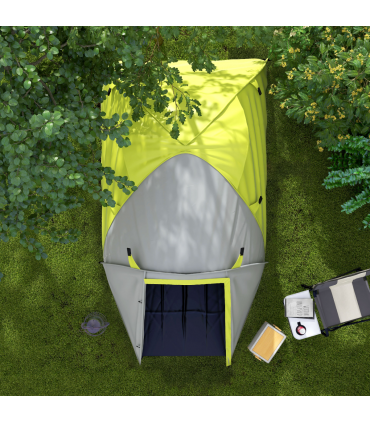 Outsunny 2-3 Man Camping Tent with Living Area, 2000mm Waterproof, Yellow